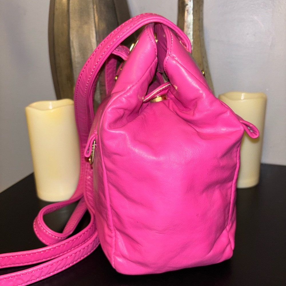 Pink Leather Crossbody Bag - Picture 7 of 11
